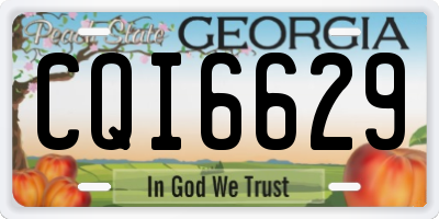GA license plate CQI6629