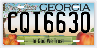 GA license plate CQI6630