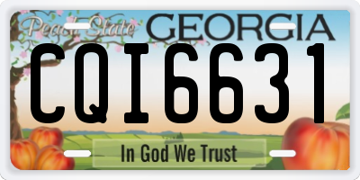 GA license plate CQI6631