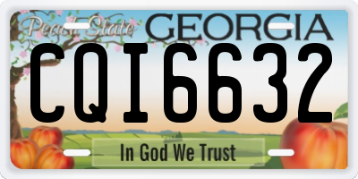 GA license plate CQI6632