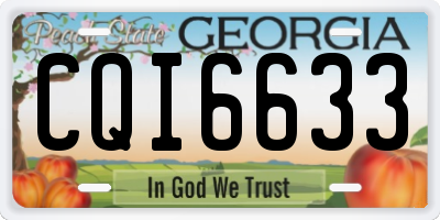 GA license plate CQI6633