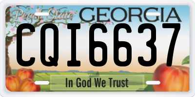 GA license plate CQI6637