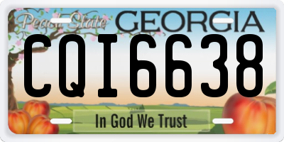GA license plate CQI6638