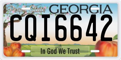 GA license plate CQI6642