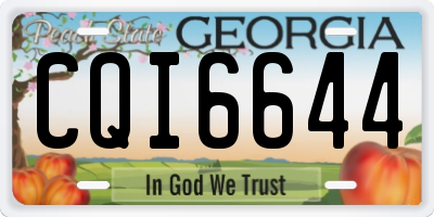 GA license plate CQI6644