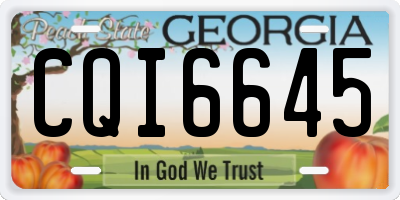 GA license plate CQI6645