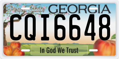 GA license plate CQI6648