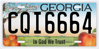 GA license plate CQI6664