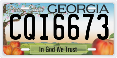GA license plate CQI6673