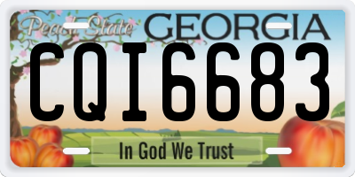 GA license plate CQI6683