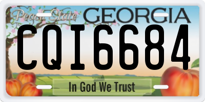 GA license plate CQI6684