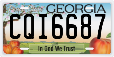GA license plate CQI6687