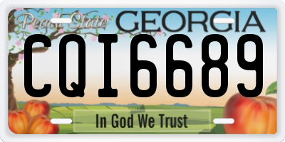 GA license plate CQI6689