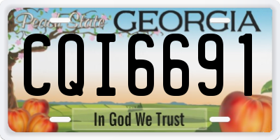 GA license plate CQI6691