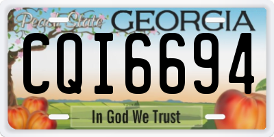 GA license plate CQI6694