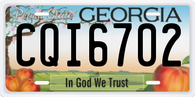 GA license plate CQI6702