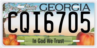 GA license plate CQI6705