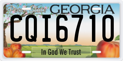 GA license plate CQI6710