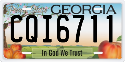 GA license plate CQI6711