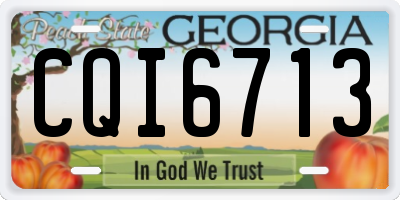 GA license plate CQI6713