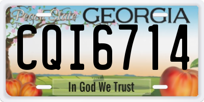 GA license plate CQI6714
