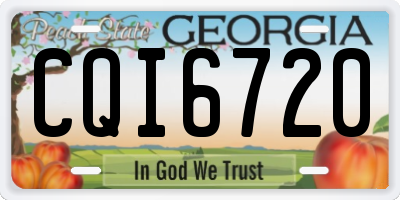 GA license plate CQI6720