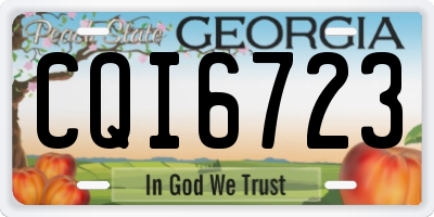 GA license plate CQI6723