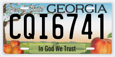 GA license plate CQI6741