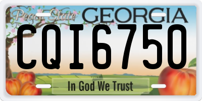 GA license plate CQI6750