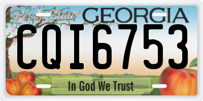 GA license plate CQI6753