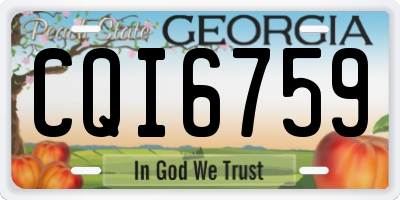 GA license plate CQI6759