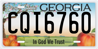 GA license plate CQI6760