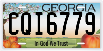 GA license plate CQI6779