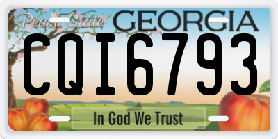 GA license plate CQI6793