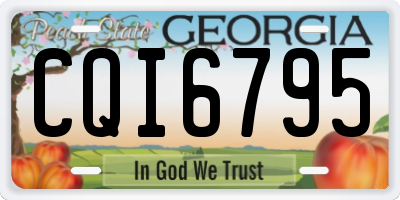 GA license plate CQI6795