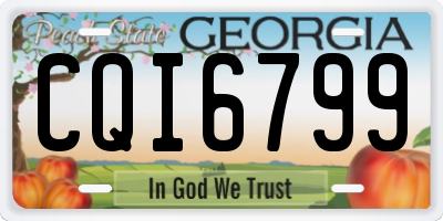 GA license plate CQI6799