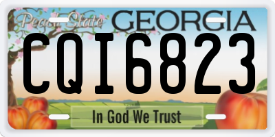 GA license plate CQI6823