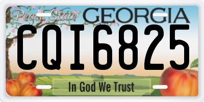 GA license plate CQI6825