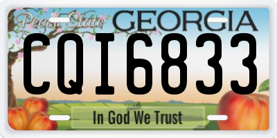 GA license plate CQI6833