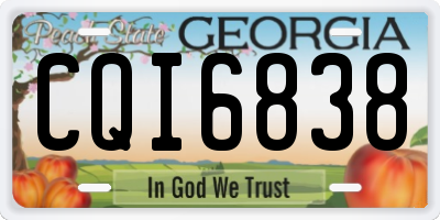 GA license plate CQI6838