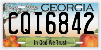 GA license plate CQI6842