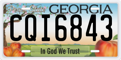 GA license plate CQI6843