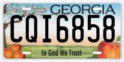 GA license plate CQI6858