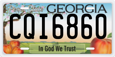 GA license plate CQI6860