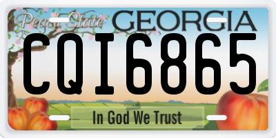 GA license plate CQI6865