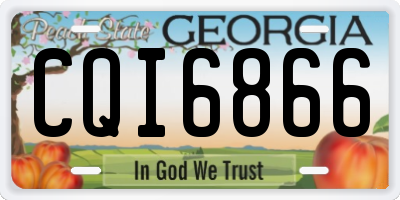 GA license plate CQI6866