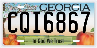 GA license plate CQI6867