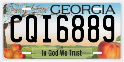 GA license plate CQI6889