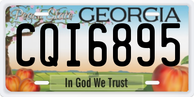 GA license plate CQI6895