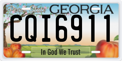 GA license plate CQI6911